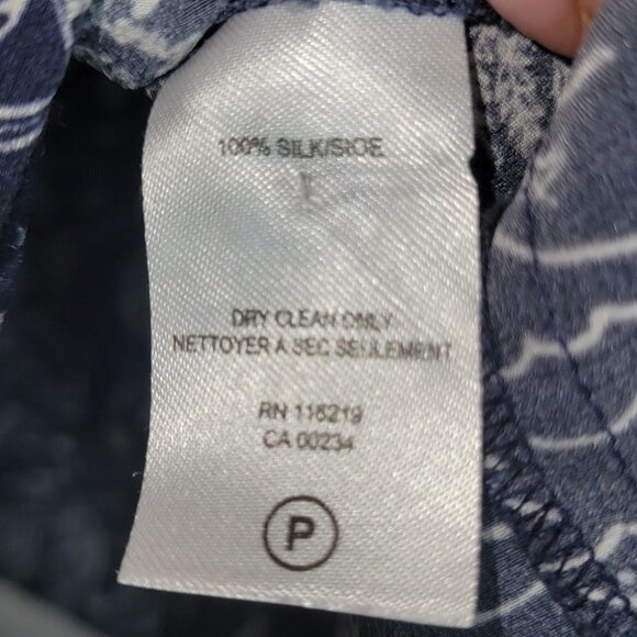 Steven Allen 100% silk nautique crop boxy blouse Oversize - Picture 5 of 7